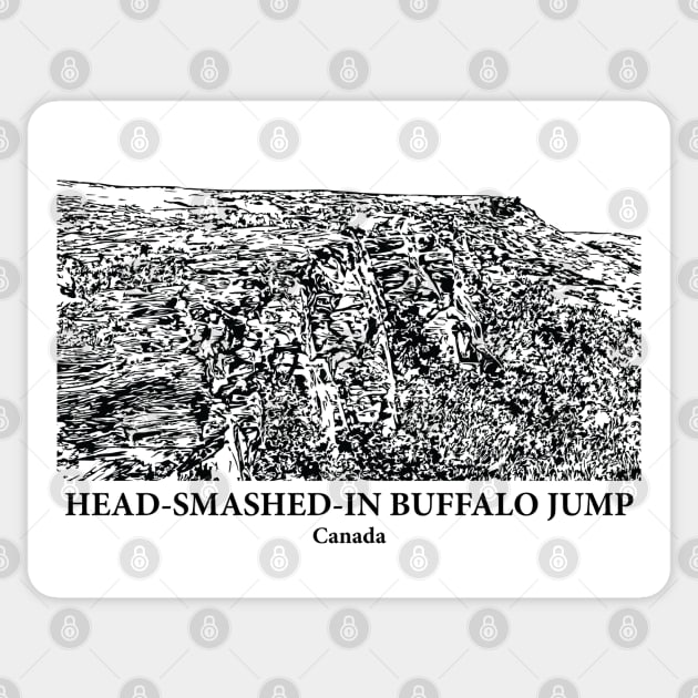Head-Smashed-In Buffalo Jump - Canada Sticker by Lakeric